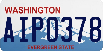 WA license plate AIP0378