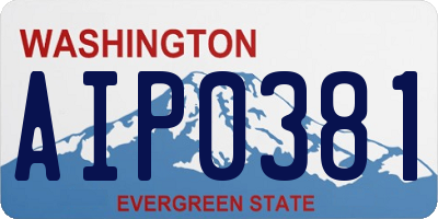 WA license plate AIP0381