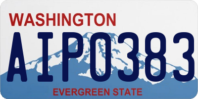WA license plate AIP0383