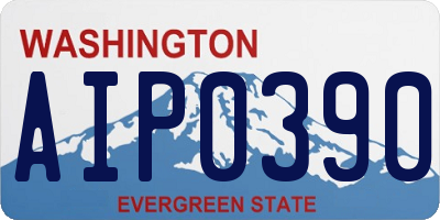 WA license plate AIP0390