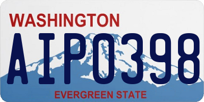 WA license plate AIP0398