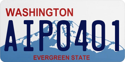 WA license plate AIP0401
