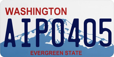 WA license plate AIP0405