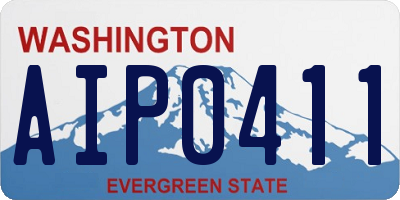 WA license plate AIP0411