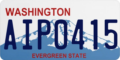 WA license plate AIP0415