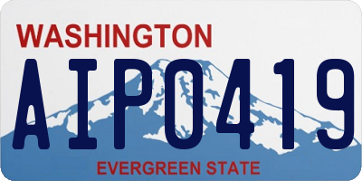 WA license plate AIP0419