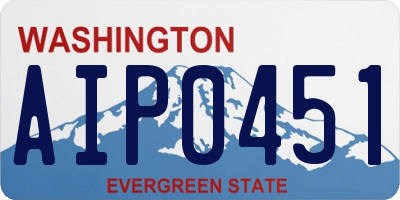 WA license plate AIP0451