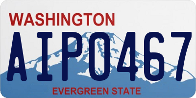 WA license plate AIP0467