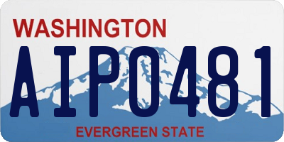 WA license plate AIP0481