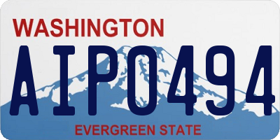 WA license plate AIP0494