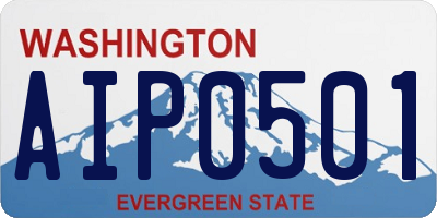 WA license plate AIP0501
