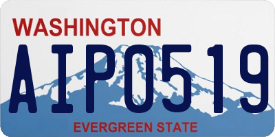 WA license plate AIP0519