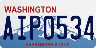 WA license plate AIP0534