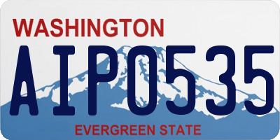 WA license plate AIP0535