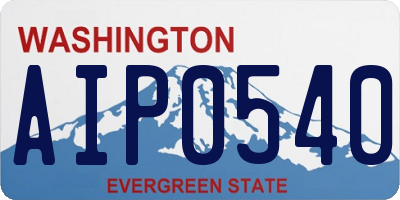 WA license plate AIP0540