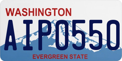 WA license plate AIP0550