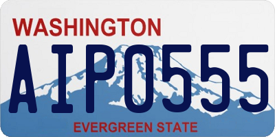 WA license plate AIP0555