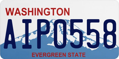 WA license plate AIP0558