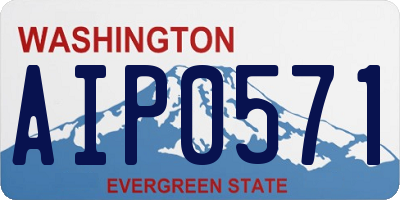 WA license plate AIP0571