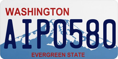 WA license plate AIP0580