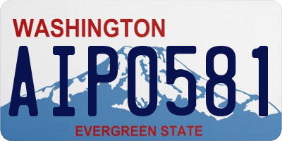 WA license plate AIP0581