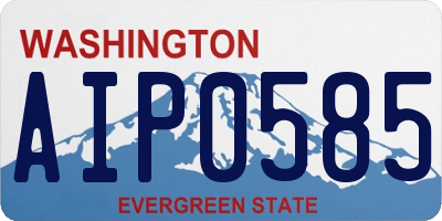 WA license plate AIP0585