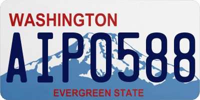 WA license plate AIP0588