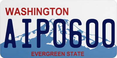 WA license plate AIP0600