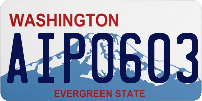 WA license plate AIP0603