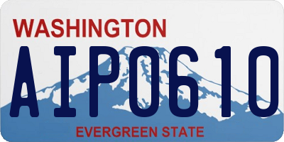 WA license plate AIP0610