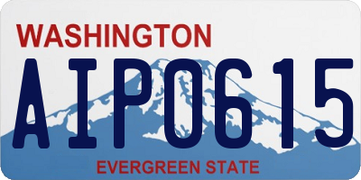 WA license plate AIP0615