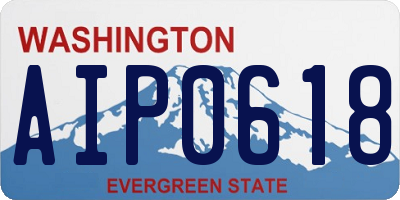 WA license plate AIP0618