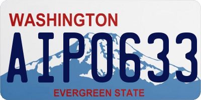WA license plate AIP0633