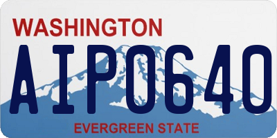 WA license plate AIP0640