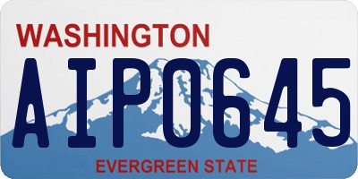 WA license plate AIP0645