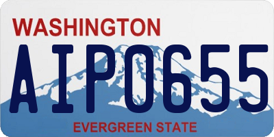 WA license plate AIP0655