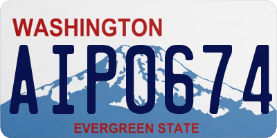 WA license plate AIP0674