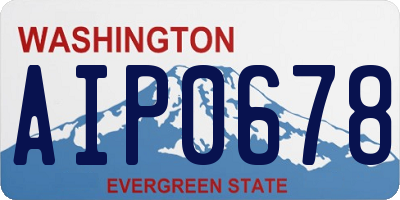 WA license plate AIP0678