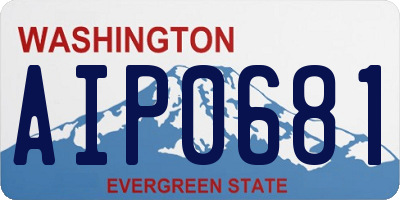 WA license plate AIP0681