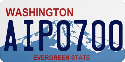 WA license plate AIP0700