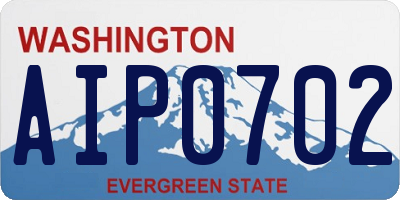 WA license plate AIP0702