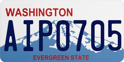 WA license plate AIP0705