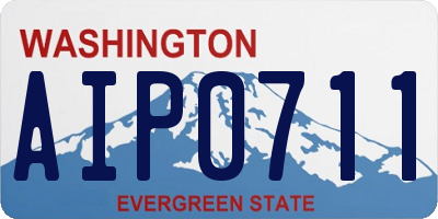 WA license plate AIP0711
