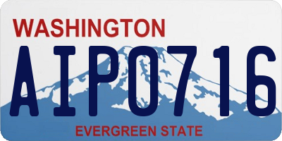 WA license plate AIP0716