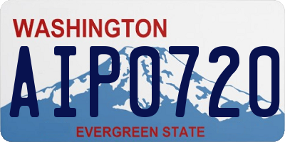 WA license plate AIP0720