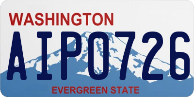 WA license plate AIP0726
