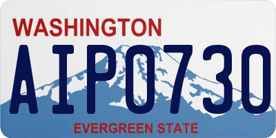 WA license plate AIP0730