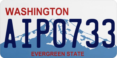 WA license plate AIP0733