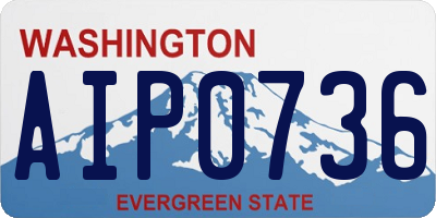 WA license plate AIP0736