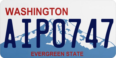 WA license plate AIP0747